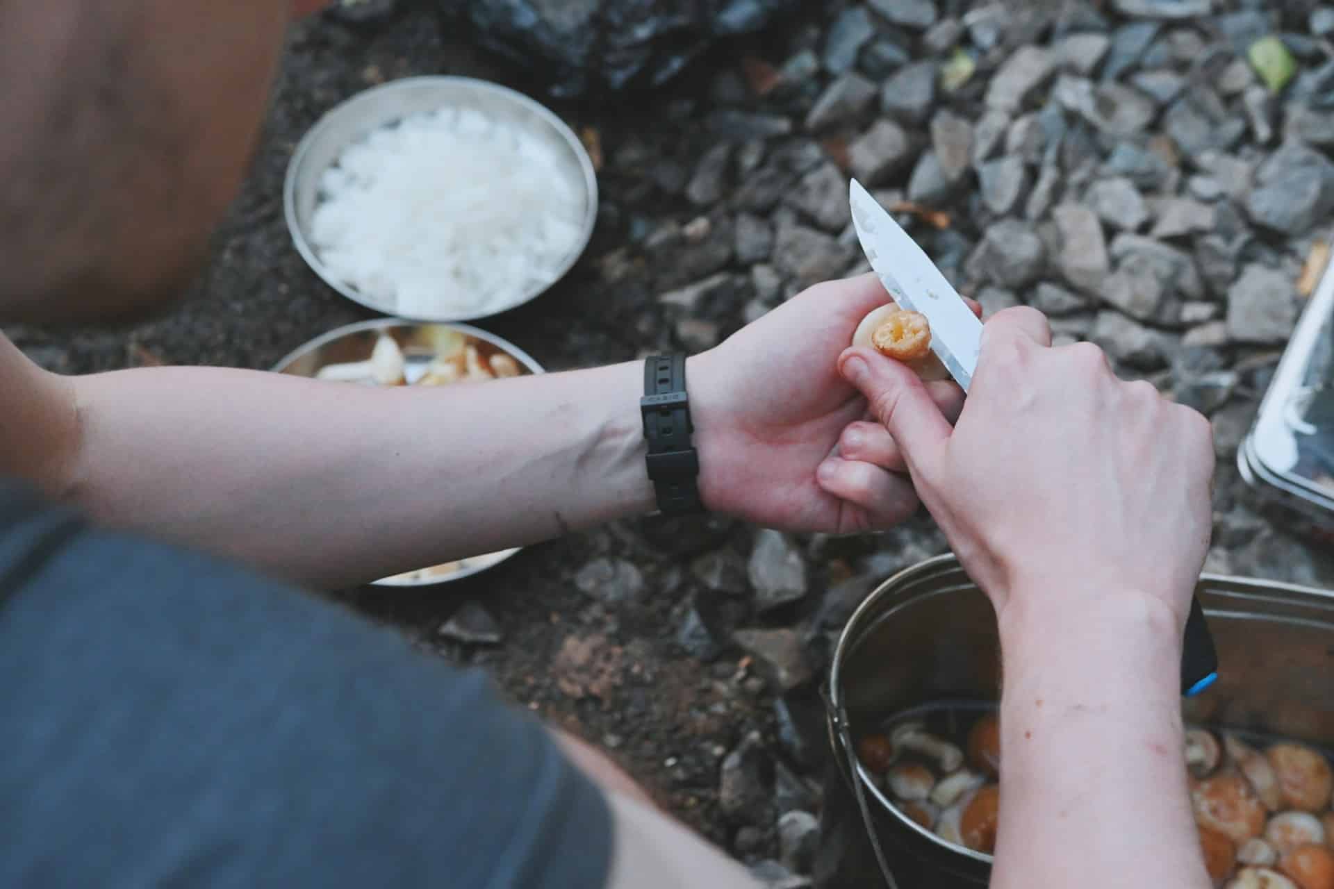 Camping with knife