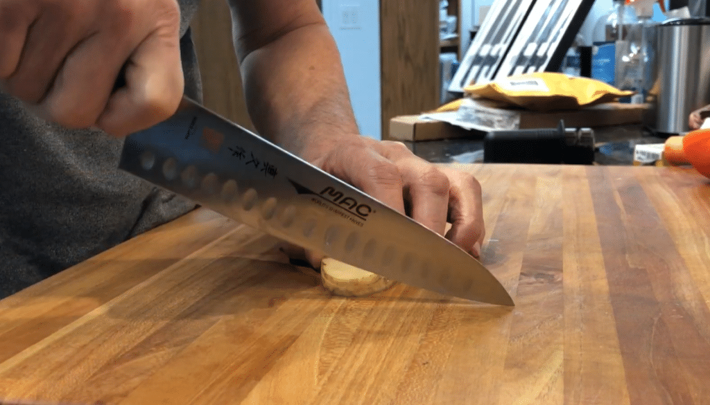 rocking motion with knife